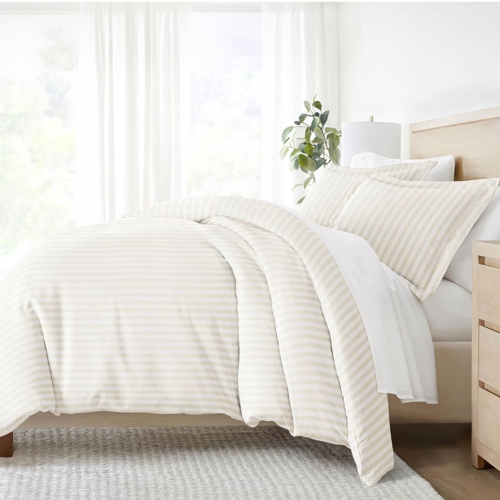 NWT NIB Linen Market King Duvet Cover King Set with 2 Pillow Sham